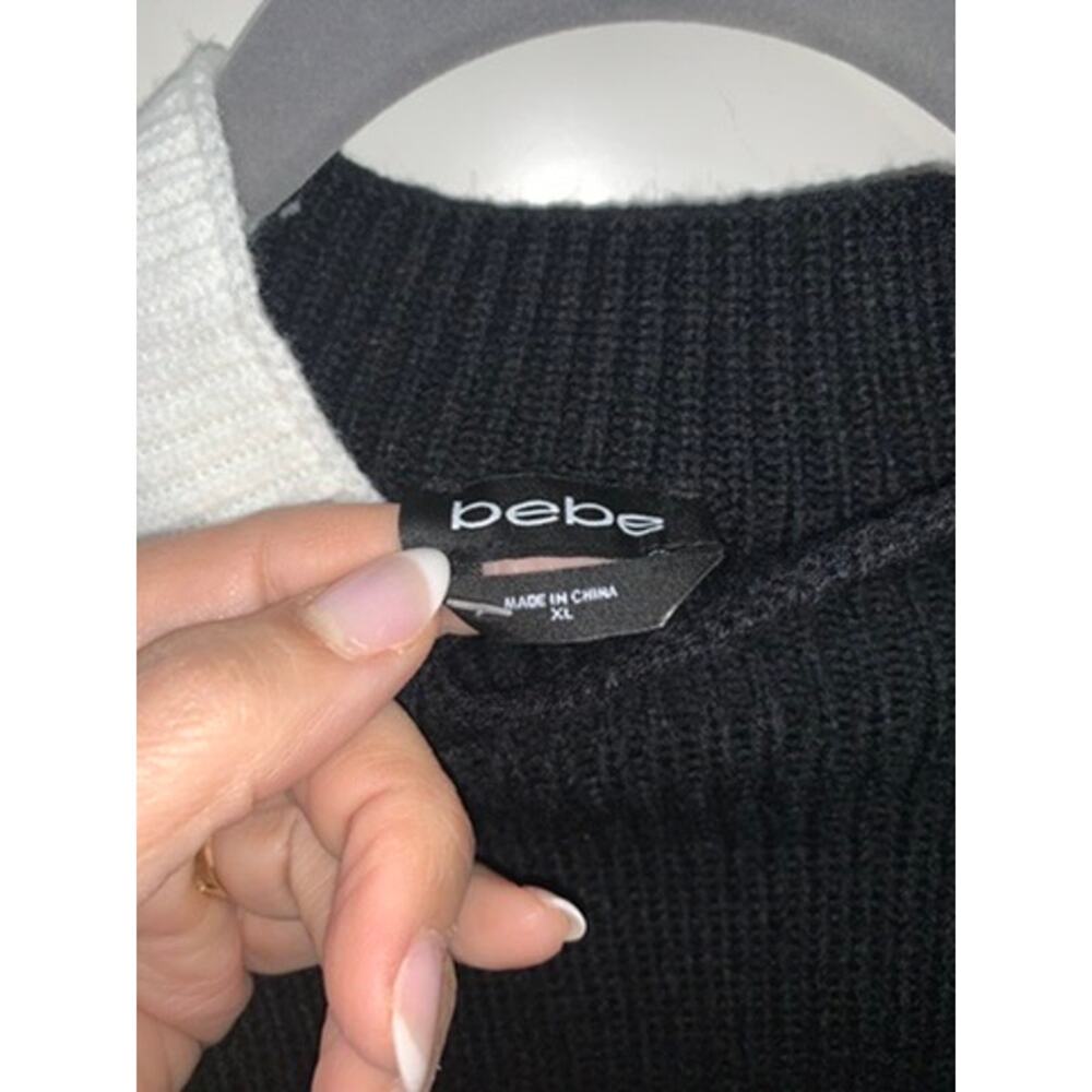 NWT Bebe Women's XL Color Block Mock Neck‎ Pullov… - image 4